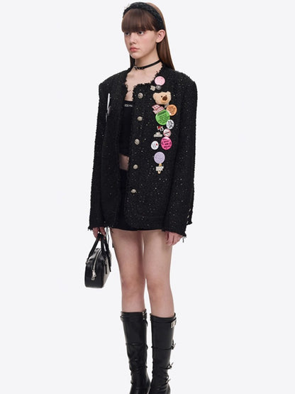 Badge Tweed Jacket