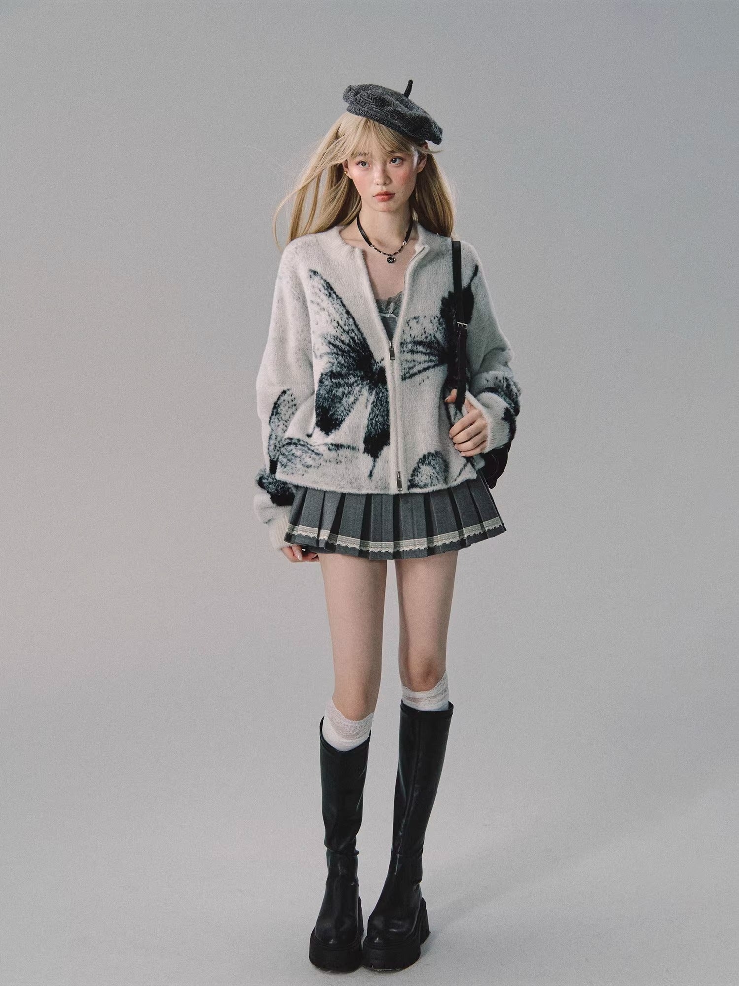 Vintage Preppy Low-Rise Pleated Mini Skirt