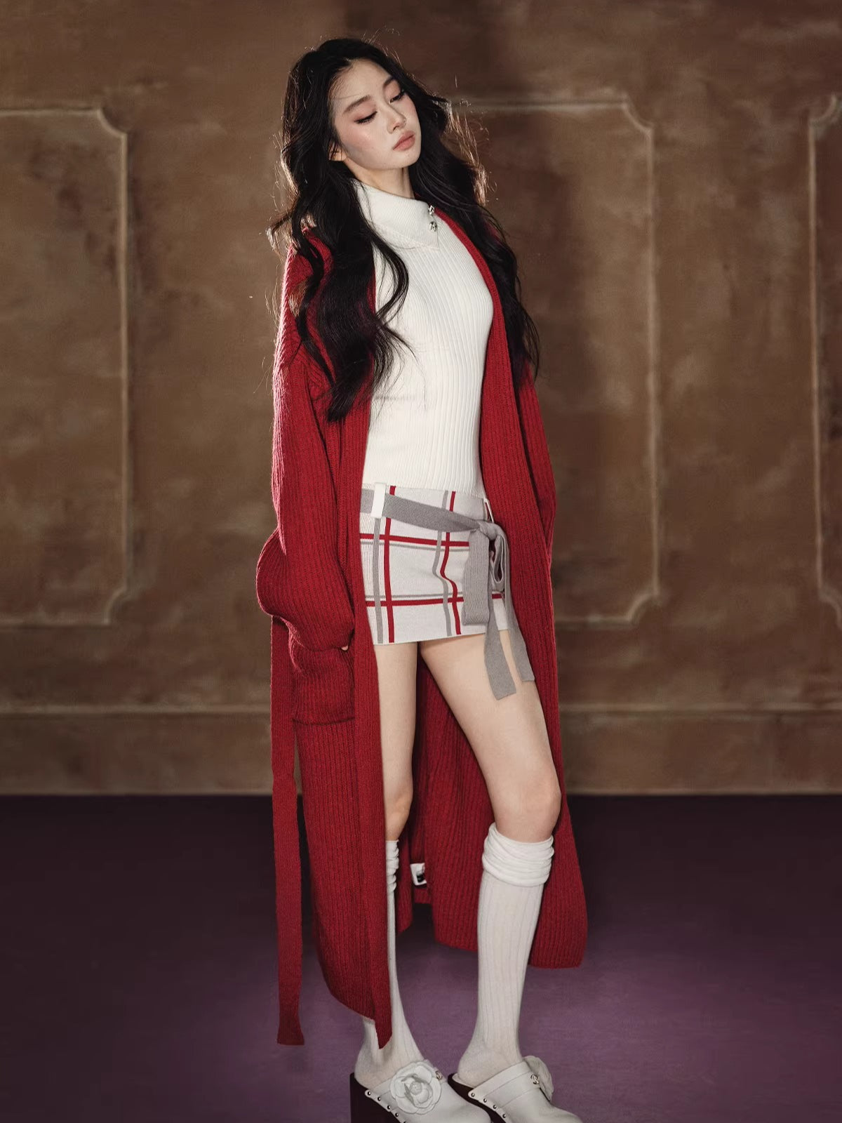 Oversized Wool Knit Overcoat