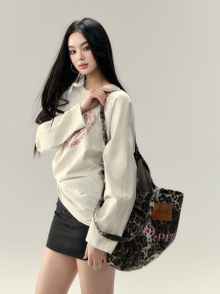 Korean Style Custom Leopard Print Bag