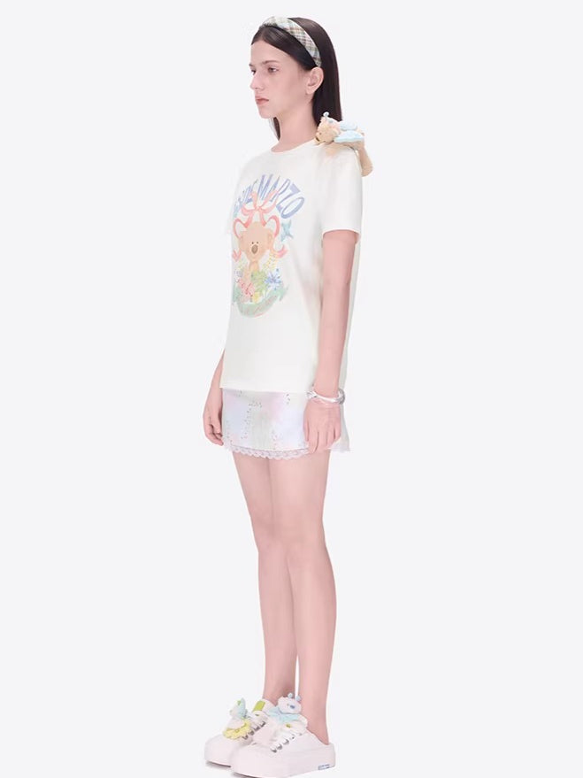 Floral Illustration Cotton Tee