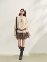 High-Waist Lace Tie Puff Skirt - CHINASQUAD