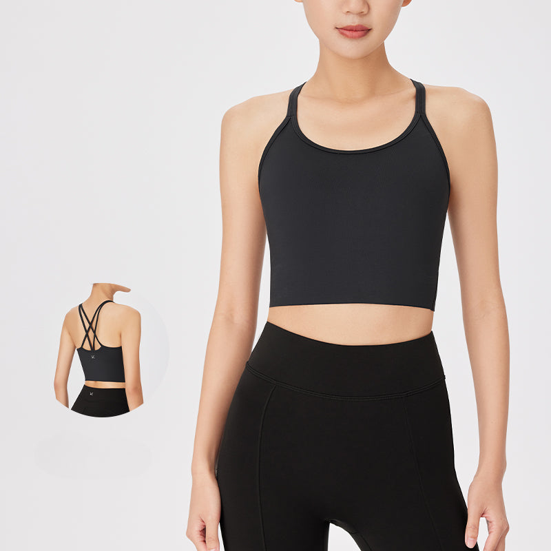 Integrated Cups Tank-style Sports Bra &amp; High-stretch Shaping Fitness Pants