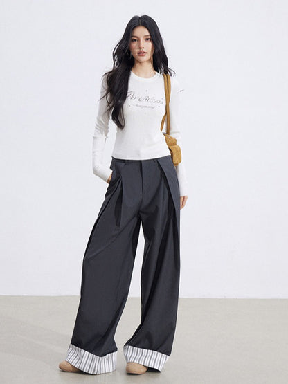Embellished Soft Knit Long Sleeve T-Shirt