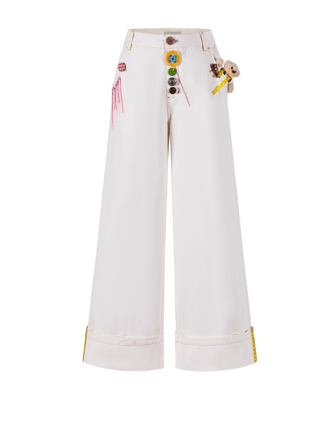 Tailor Bear Unisex Wide-Leg Denim Trousers