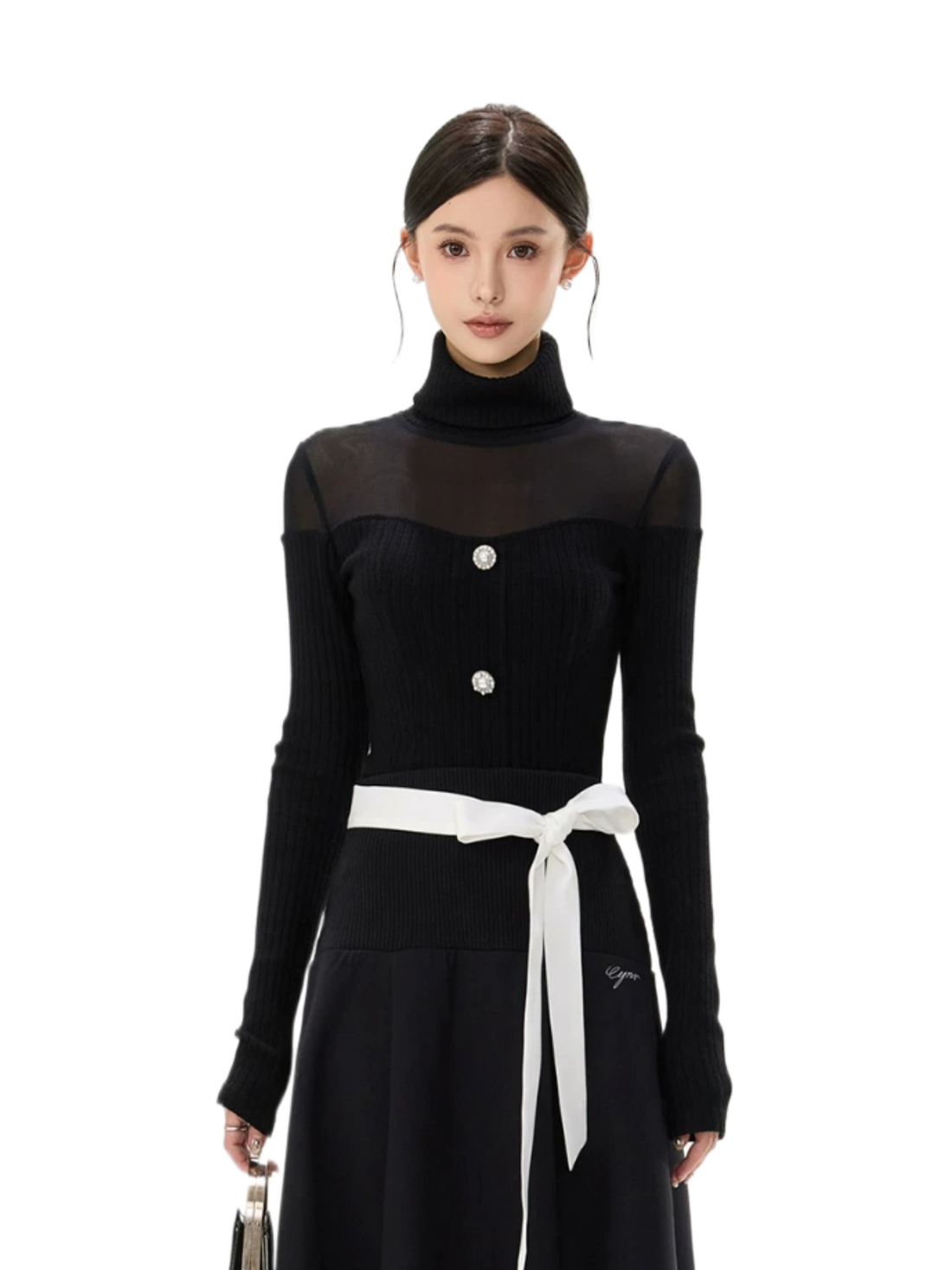 Pure Cutout Mesh Panel Knit Base Layer