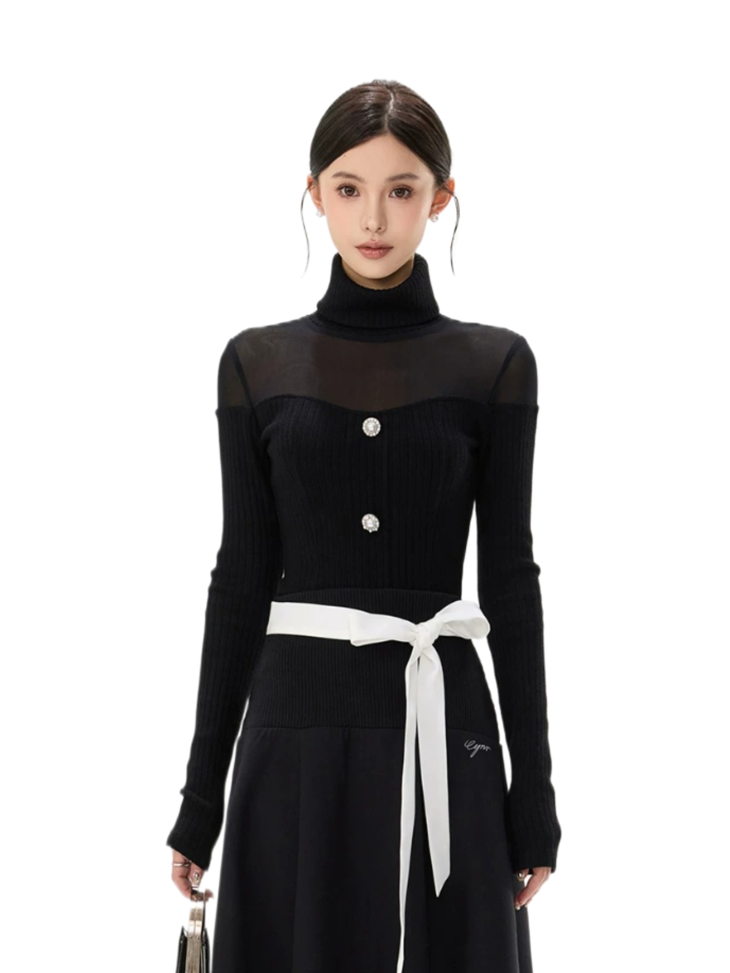 Pure Cutout Mesh Panel Knit Base Layer
