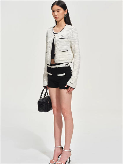 Straight-Leg Wool-Blend Casual Shorts