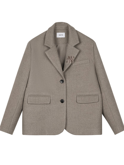 Academy Two-Tone Wool Blazer