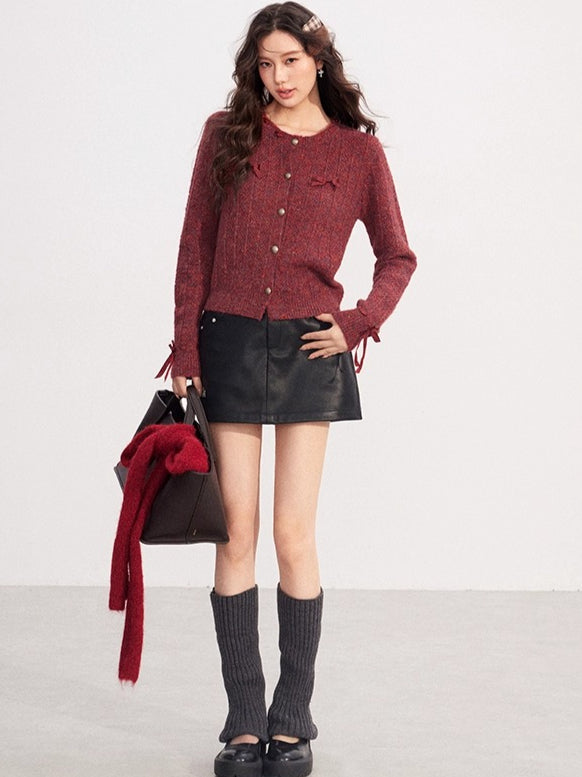 Bow-Detail Soft-Touch Knit Sweater