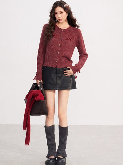 Bow-Detail Soft-Touch Knit Sweater