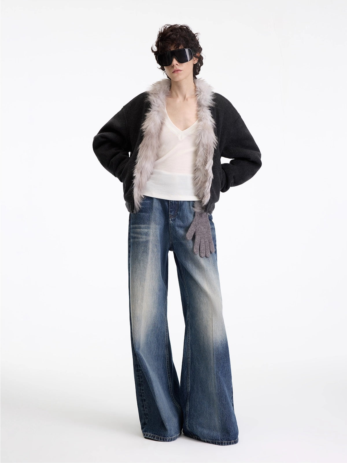 Wool-Blend Quilted Plush Jacket