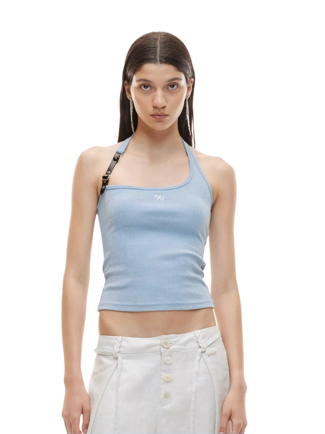 Equestrian Asymmetric Strap Fitted Tank