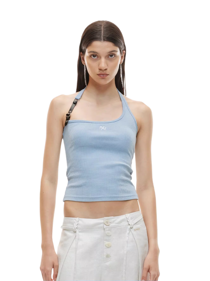 Equestrian Asymmetric Strap Fitted Tank
