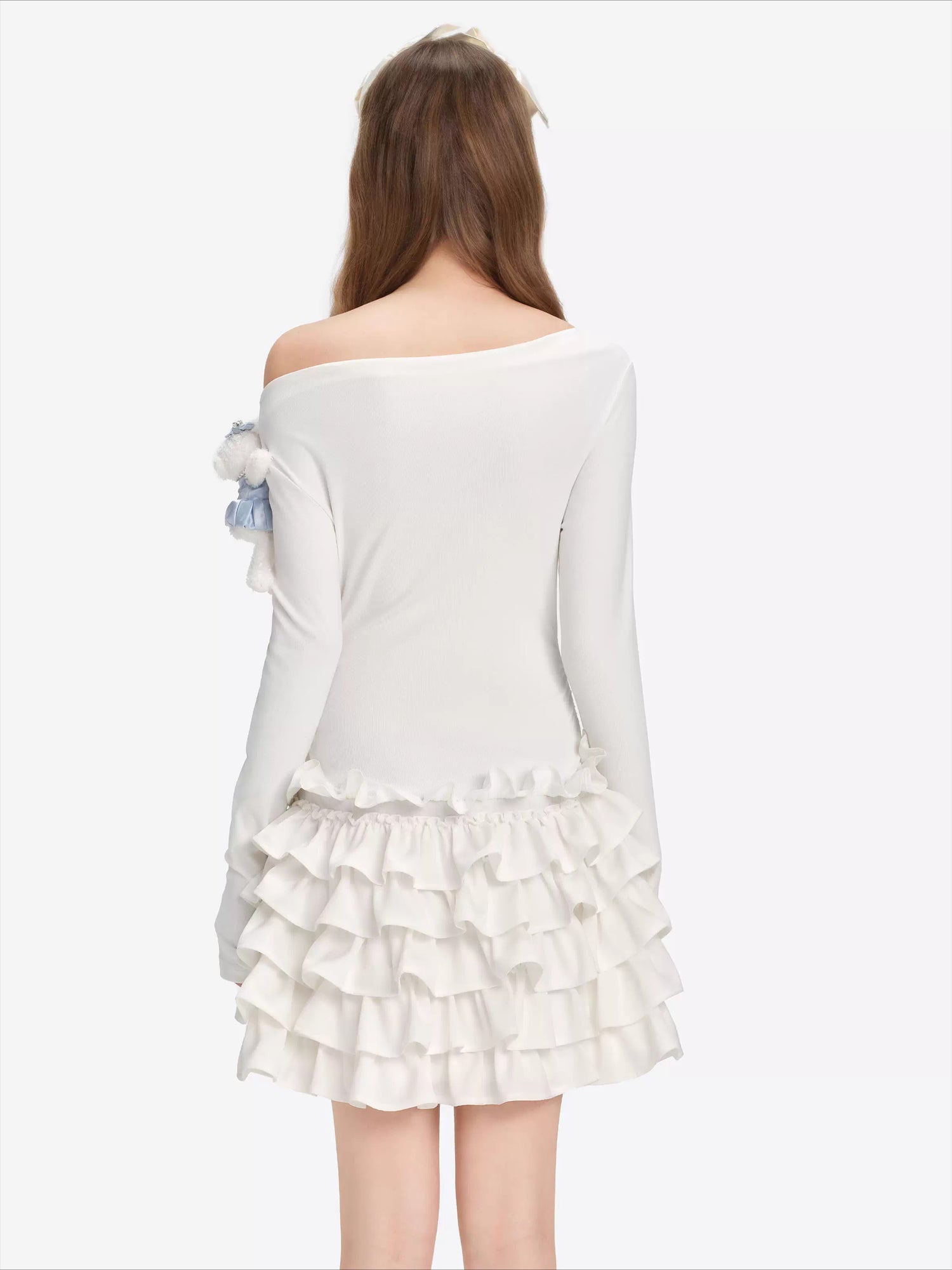 Off-Shoulder Tiered Mini Dress
