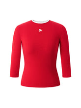 Contrast-Trimmed Mid-sleeve T-shirt - CHINASQUAD