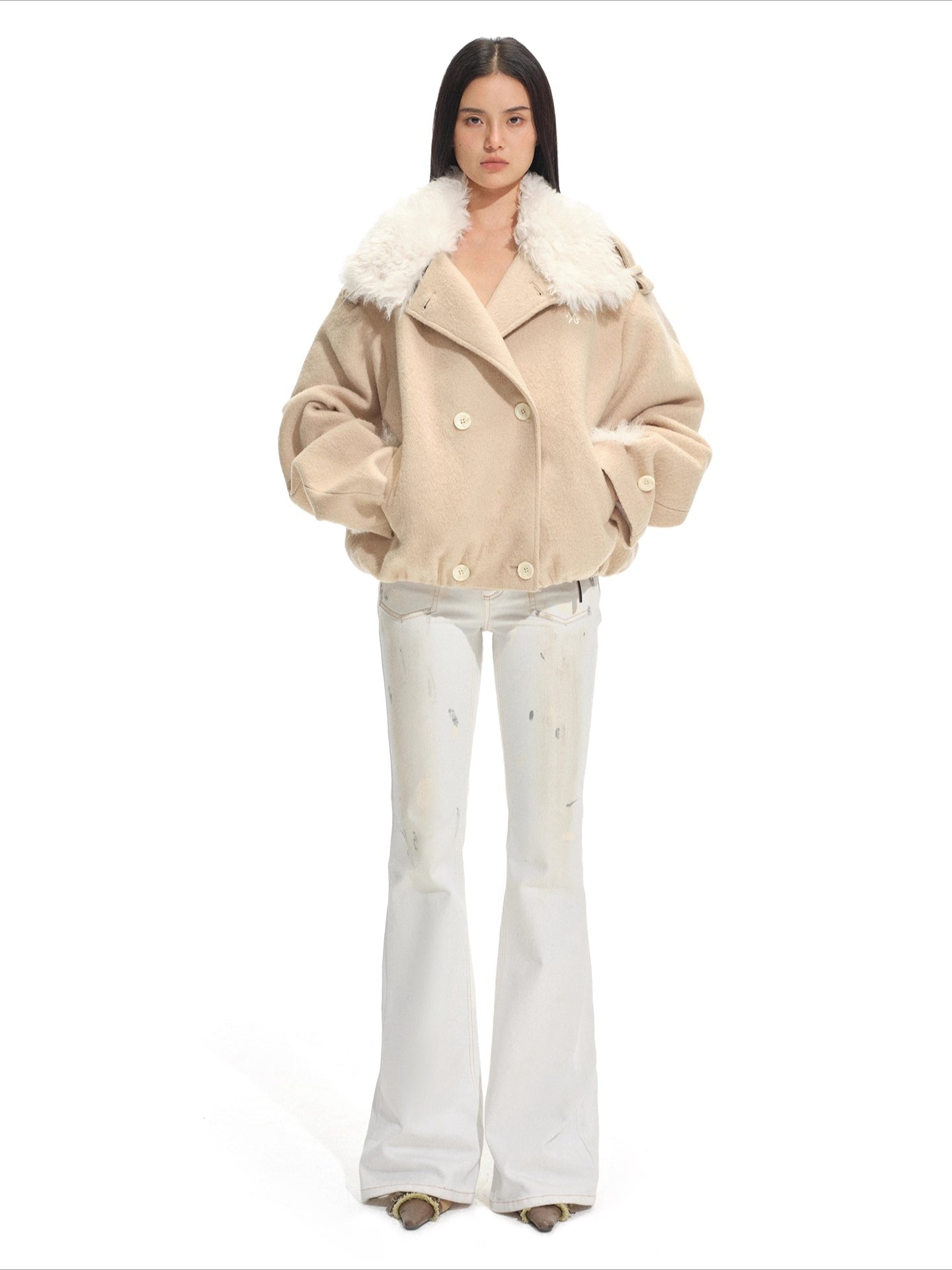 Polar Sculpted Wool-Blend Jacket