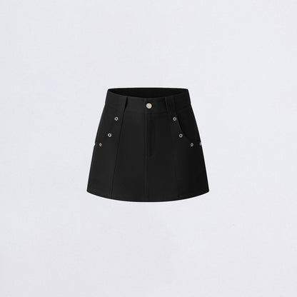 A-Line Utility Mini Skirt