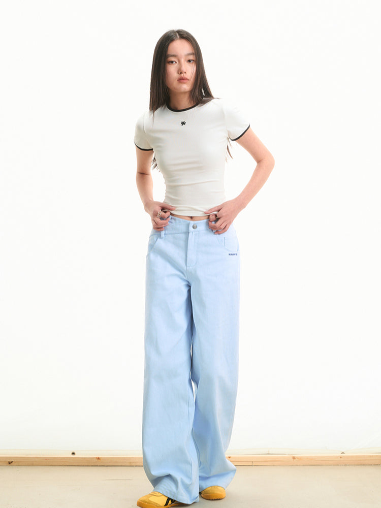 Pearl Rhinestone Slimming Casual Pants