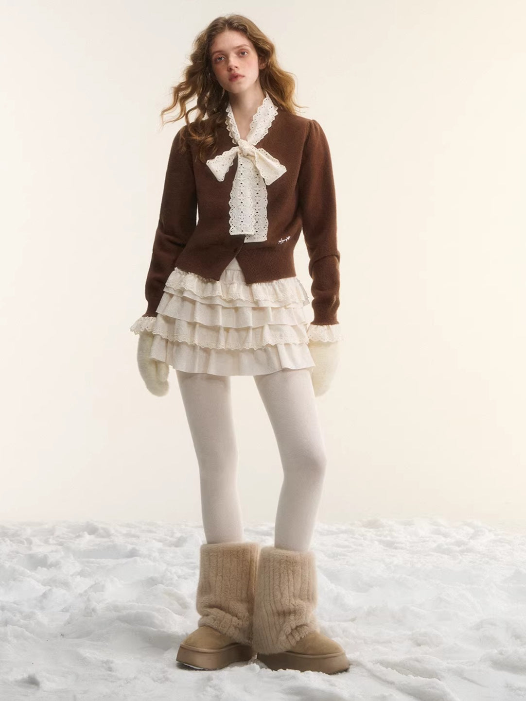 Tiered High-Waist A-Line Puff Skirt