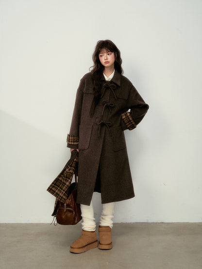 Wool Bow Toggle Coat