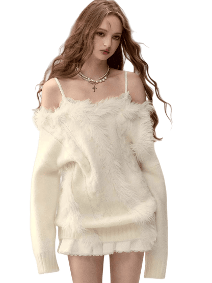 Color-Blocked Wool-Blend Knit Top