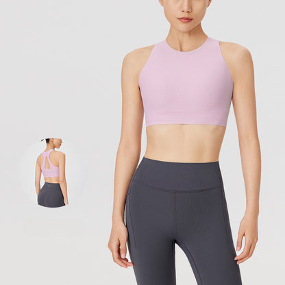 Seamless Backless Tennis Sports Bra