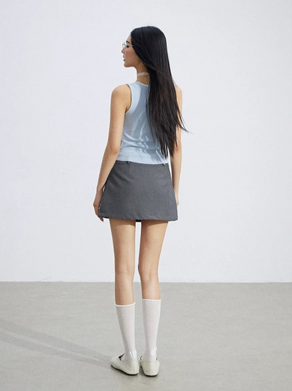 Layered Illusion Knit U-Neck Tank Top