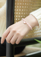 Peach Blossom Pink Crystal Bracelet - CHINASQUAD