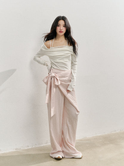 Creamy Pink Apron-Designed Sun-Protective Pants - CHINASQUAD