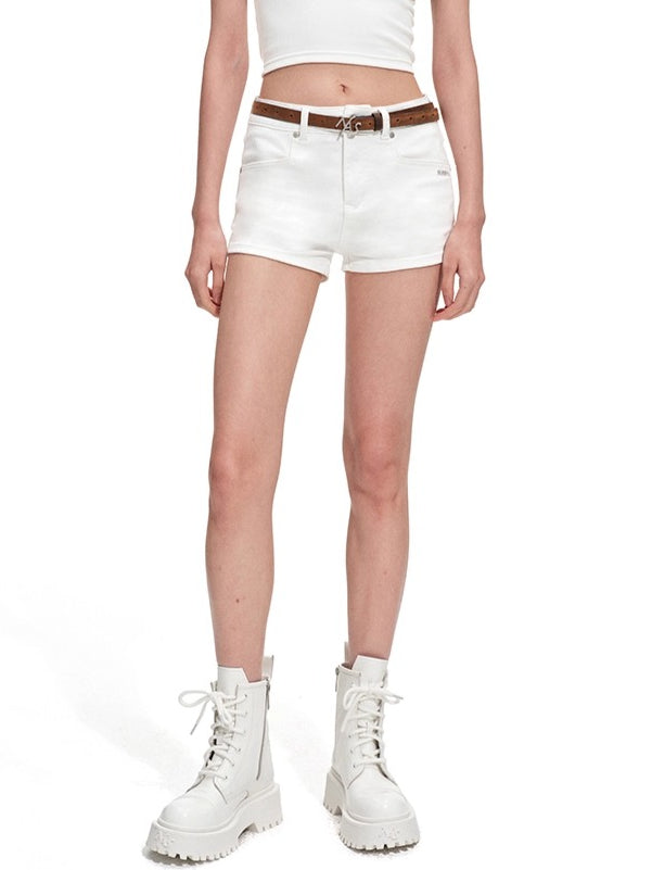 Polar High-Stretch Denim Shorts