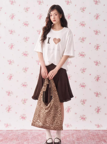Rhinestone Deer Heart Relaxed Fit T-Shirt