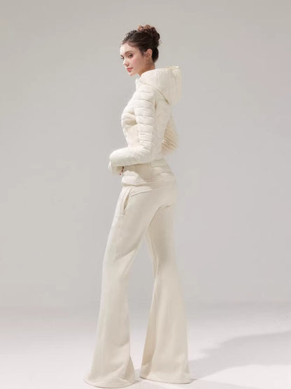 Lightweight 90% Down Quilted Stand-Collar Coat