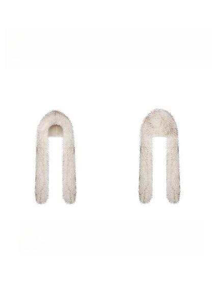 Polar Eco Fox Fur Hooded Scarf Hat