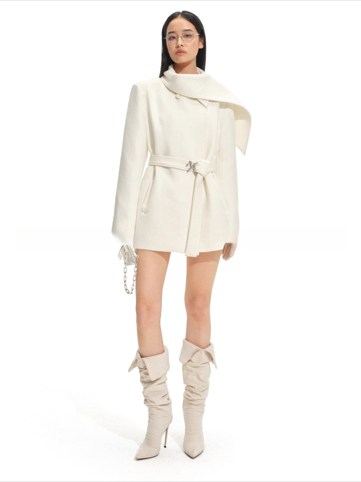 Roy Wool Scarf-Collar Jacket