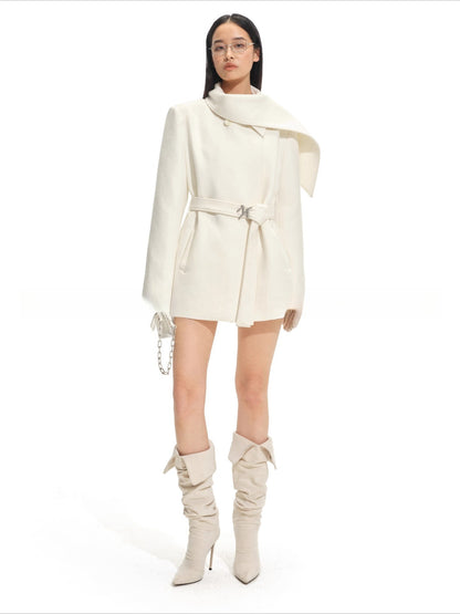 Roy Wool Scarf-Collar Jacket