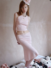 Snoopy Jacquard Knit Tank & Midi Skirt Set 1Jinn Studio