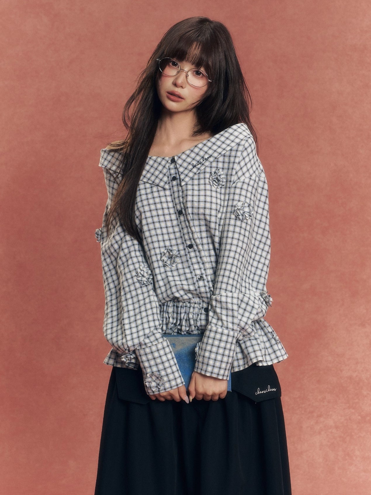 One-Shoulder Convertible Waist-Cinched Shirt