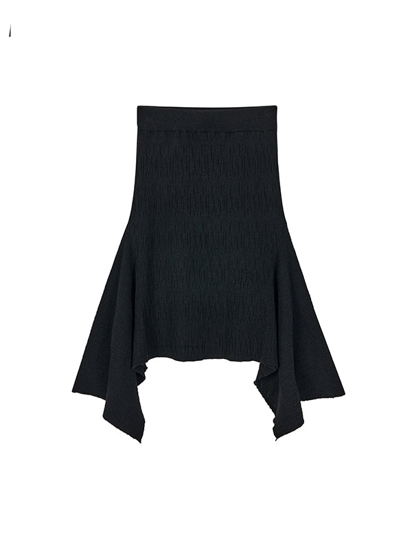 Frayed Hem Irregular Sweater Cardigan