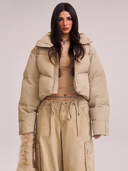 Desert Cross Cropped Down Jacket