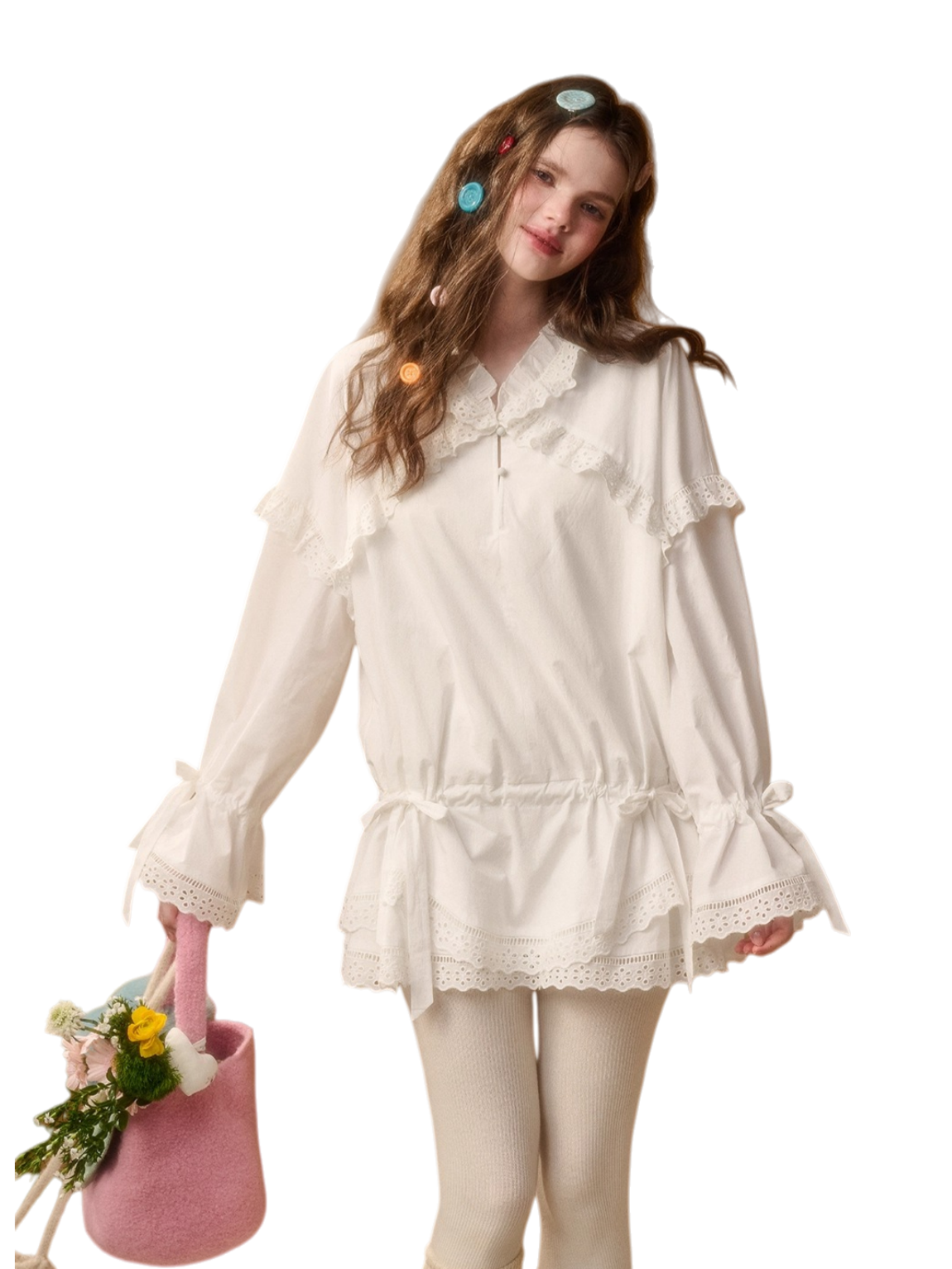 Soft Cloud Organic Cotton Embroidered Dress