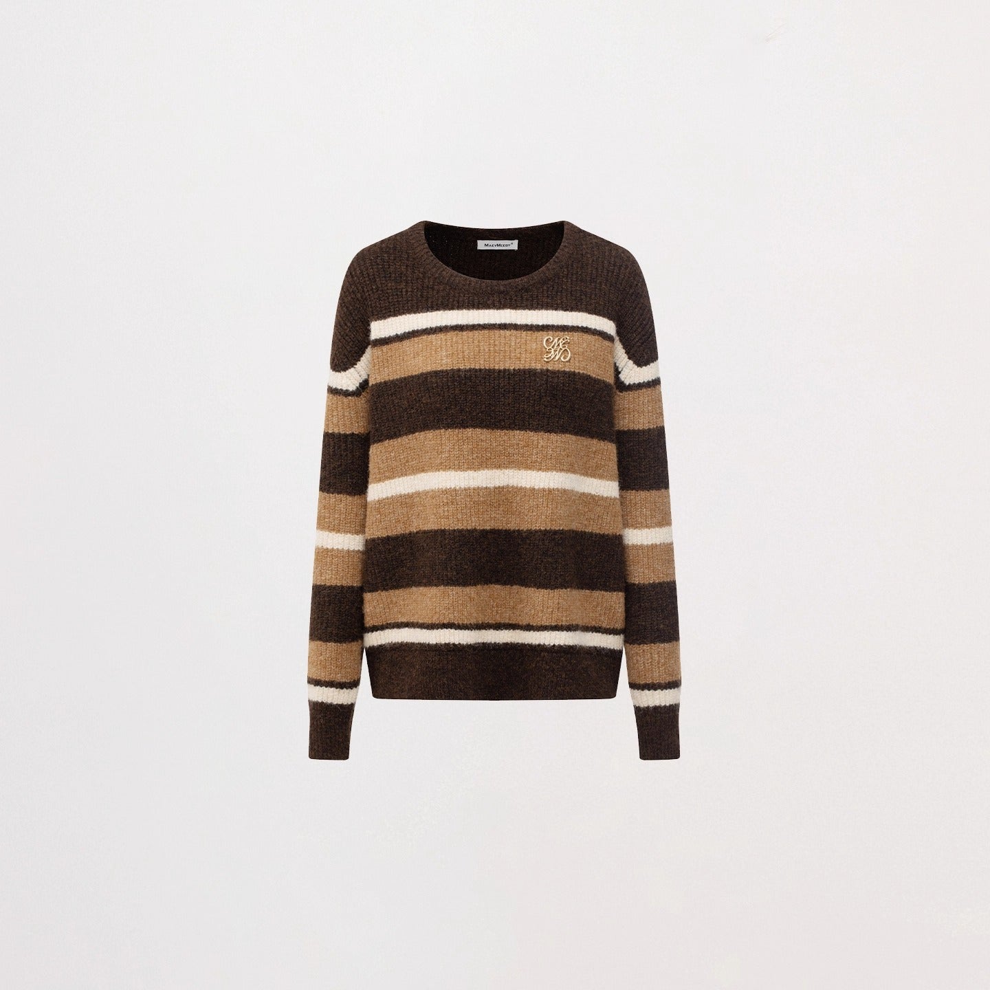 Retro Striped Wool-Blend Crewneck