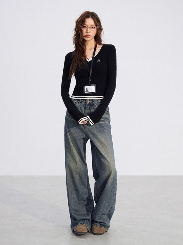 Slim-Fit Soft-Touch Knit Blouse