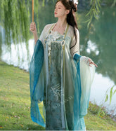 "藻景幽兰" Tang Dynasty Hanfu Set - CHINASQUAD