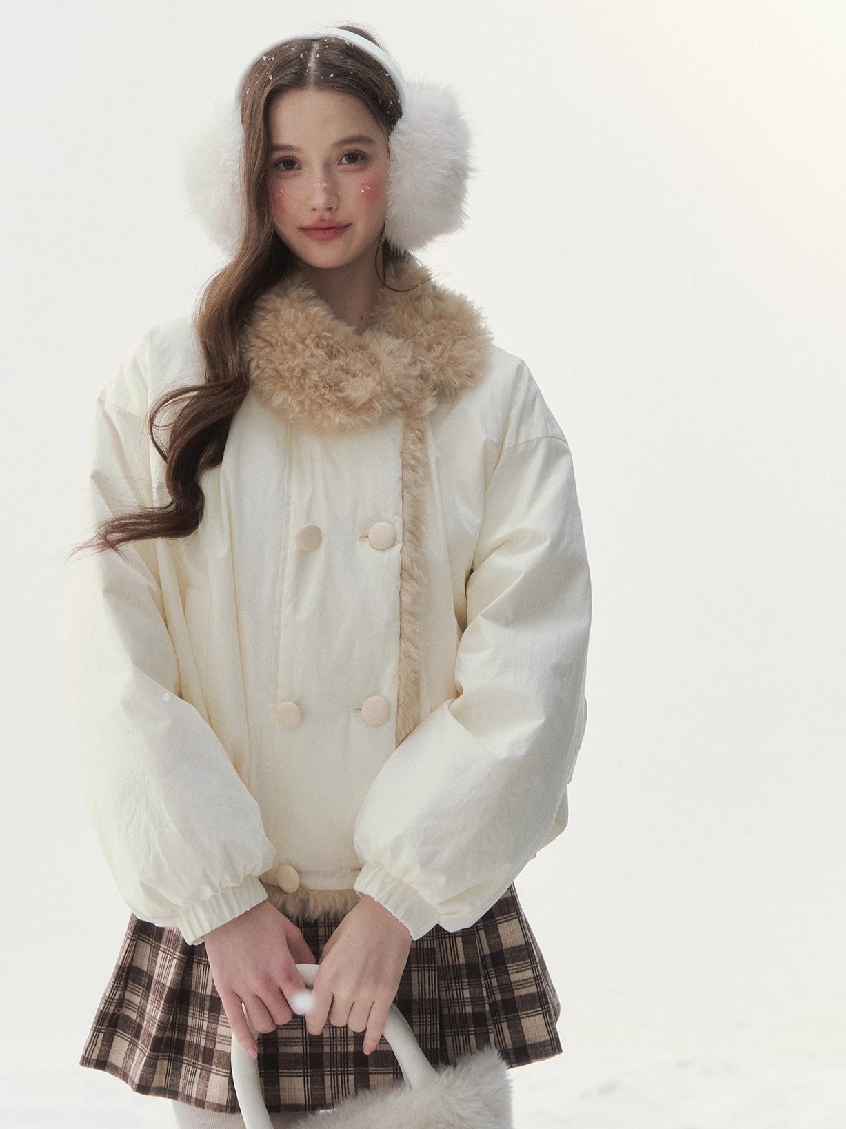 White Starry Birch Duck Down Jacket