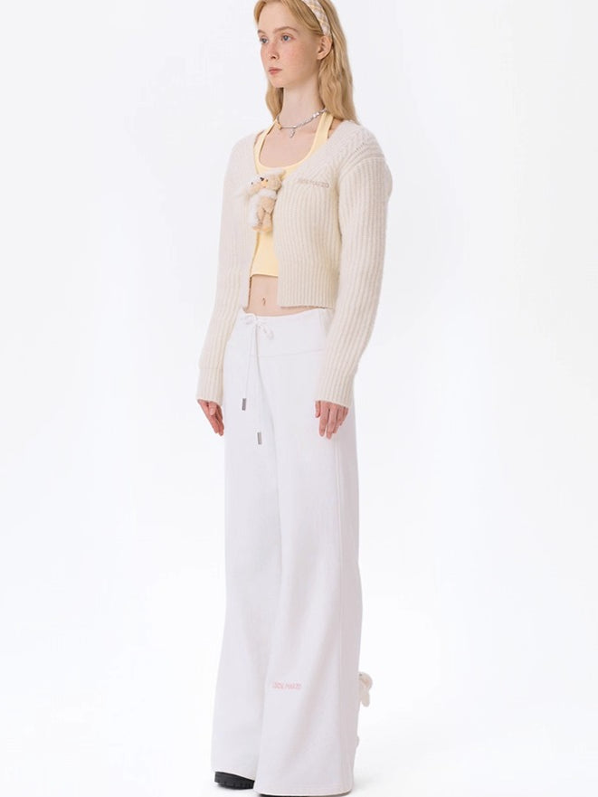 High-Waist Flared Sweatpants