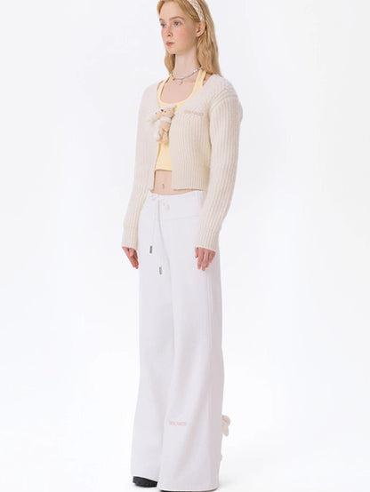 High-Waist Flared Sweatpants