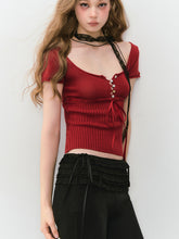 Bowknot Lyocell Knit T-shirt - CHINASQUAD