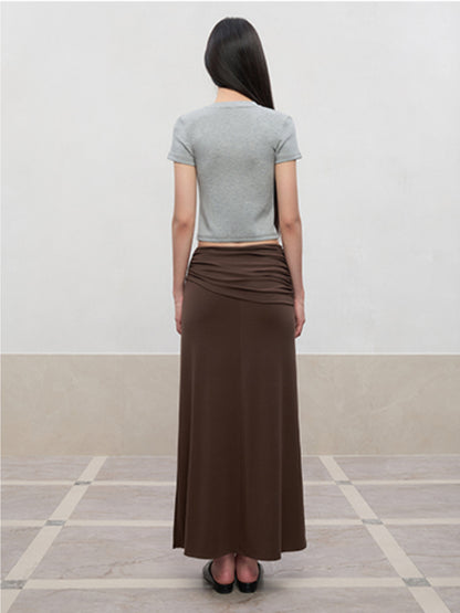 Regular-Shoulder Round Neck Short-Sleeve T-Shirt