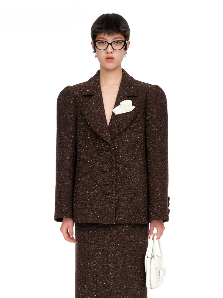 Brown Vintage Wool Blazer